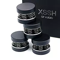 XSSH - Spring Vibration Absorber Feet for HiFi Systems (4 Pcs.) - Black - XSSH-SVA-BLK XSSH - Spring Vibration Absorber Feet for HiFi Systems (4 Pcs.) - Black - XSSH-SVA-BLK