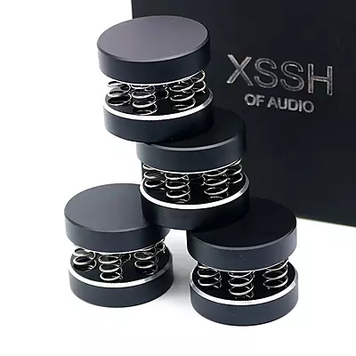 XSSH - Spring Vibration Absorber Feet for HiFi Systems (4 Pcs.) - Black - XSSH-SVA-BLK