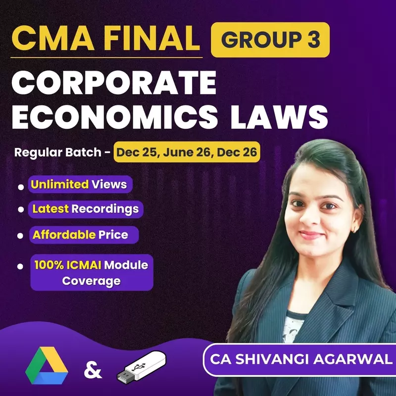CMA Final Corporate Economic Laws (Group 3) By CA Shivangi Agarwal CMA Final Corporate Economic Laws (Group 3) By CA Shivangi Agarwal