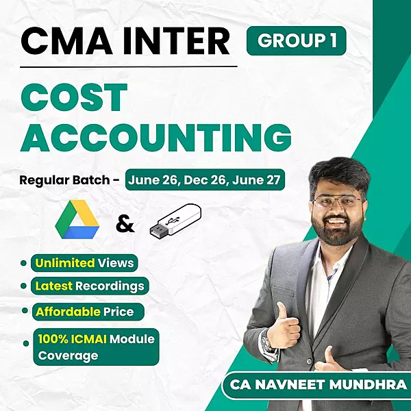 CMA Inter Cost Accounting (Group 1) By CA Navneet Mundhra