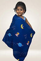 Thin Bamboo Kids Towel | Space Traveler| Ultra Soft, Quick Dry, Lightweight || 124 x 68 cm, 450 GSM, Eco-Friendly
