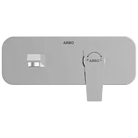 LV-2067 Exposed Part Kit For Single Lever Basin Mixer Wall Mounted With Consisting Of Operative Lever, Basin Spout & Wall Flange