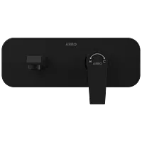 LV-MB-2029 Concealed Body For Single Lever Basin Mixer Wall Mounted With Exposed Part Kit, Consisting Of Operative Lever, Basin Spout & Wall Flange (Matt Black)