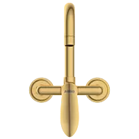 KA-GG-3143 Single Lever Sink Mixer With Swinging Spout With Connecting Legs With Wall Flange (Wall Mounted Model) (Gold)