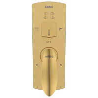 KA-GG-3153 2 Inlet 3 Outlet High Flow Diverter Body With Upper Part Set (Gold)