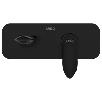 KA-MB-3129 Concealed Body For Single Lever Basin Mixer Wall Mounted With Exposed Part Kit, Consisting Of Operative Lever, Basin Spout & Wall Flange (Matt Black)