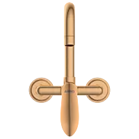 KA-RG-3143 Single Lever Sink Mixer With Swinging Spout With Connecting Legs With Wall Flange (Wall Mounted Model) (Rose Gold)