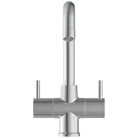 LX-1315 Center Hole Basin Mixer With Swinging Spout With Braided Hoses (Table Mounted Model)
