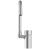 LX-1342 Single Lever Basin Mixer With Swinging Spout With Braided Hoses (Table Mounted Model)