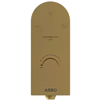 DVT-GG-5610 2 Inlet 3 Outlet Thermostatic Diverter Body With Upper Part Set (Glossy Gold)
