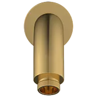 SHA-GG-37 Round Shape 12" Inch Long With 45° Bend Wall Mounted Shower Arm With Wall Flange (Glossy Gold)