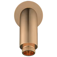 SHA-RG-37 Round Shape 12" Inch Long With 45° Bend Wall Mounted Shower Arm With Wall Flange (Rose Gold)