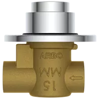 MP-5215 Urinal Metropole Flush Valve 15mm With Exposed Shut Off Provision & Round Plate