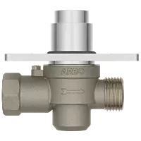 MP-5217 Metropole Forged Brass WC Flush Valve 32mm (1.25" Inch) With Exposed Shut Off Provision & Square Plate