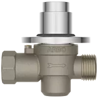 MP-5220 Metropole Forged Brass WC Flush Valve 32mm (1.25" Inch) With Exposed Shut Off Provision & Round Plate