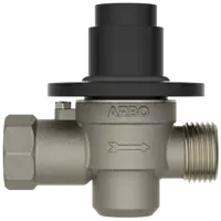 MP-MB-5220 Metropole Forged Brass WC Flush Valve 32mm (1.25" Inch) With Exposed Shut Off Provision & Round Plate (Matt Black)