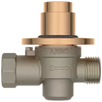 MP-RG-5220 Metropole Forged Brass WC Flush Valve 32mm (1.25" Inch) With Exposed Shut Off Provision & Round Plate (Rose Gold)