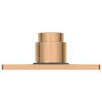 UPS-RG-02 Exposed Part Kit Of Forged Metropole WC Flush Valve With Fitting Sleeve With Operating Lever, Square Wall Flange & Cartridge (Rose Gold)