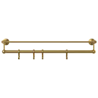 LE-GG-01 Towel Rack With Towel Holder & Hook (Glossy Gold Finish)