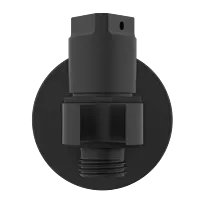 AC-MB-34 Wall Outlet With Shower Hook & Shutoff Valve (Matt Black)