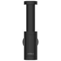 AC-MB-36 Brass Round Bottle Trap With Long Wall Connection Pipe & Wall Flange (Matt Black)
