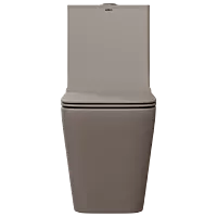 OPC-LW-29211PP Lush Brown Lavish Siphonic One Piece Closet S Trap (9" Inch) With Soft Close Seat Cover With Hinges, Fixing Accessories Set and Accessories Set, Cistern Fittings