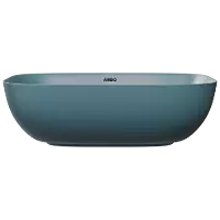 TTB-LU-23541 Luxe Blue Apple Thin Rim Table Top Basin 18" x 13" Inch