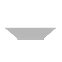 TWT-31641 Kia Thin Rim Table Top / Wall Hung With Tap Hole Basin 18" x 15" Inch