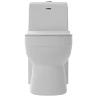 OPC-27211PP Lexus Siphonic One Piece Closet S Trap (9" Inch) With Soft Close Seat Cover With Hinges, Fixing Accessories Set and Accessories Set, Cistern Fittings