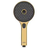 MFS-GG-10 Three Function Hand Shower, Shower Tube With Hook Set (Glossy Gold Finish)