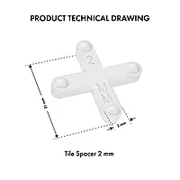 2MMSPACER-100PCS ARBO Tile Spacer 2mm (100 Pcs/Pack)