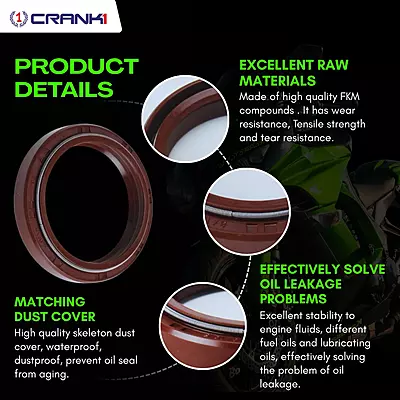 Crank1 CPF55-143 Fork Oil Seals Pair