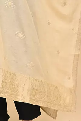 Women Woven Design Jacquard Shawl-SS