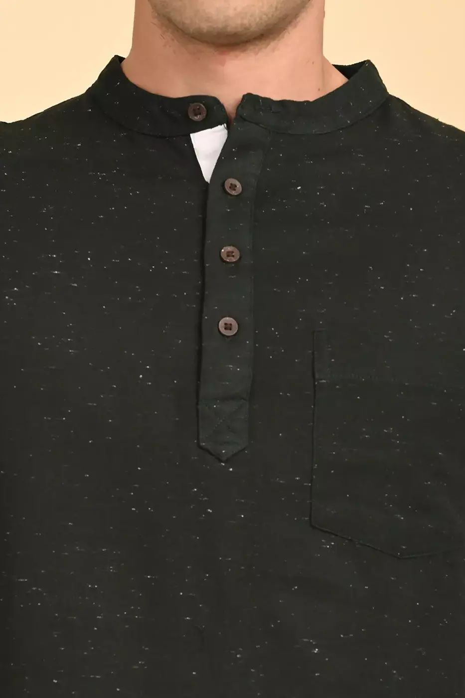 Men's Short Kurta - Green
