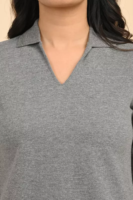 Women's Polo Tee - Grey