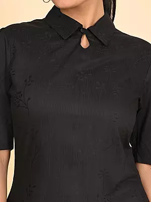 Women's Short Kurta - Black