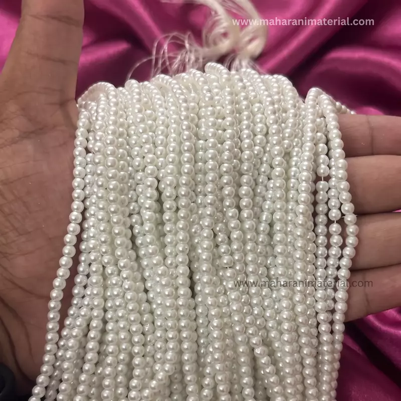 Glass Moti 4mm Round
