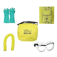 Chemical Spill Kit | 15 Ltr. Capacity | Complete Chemical Spill Response & Absorbent Kit with PPE
