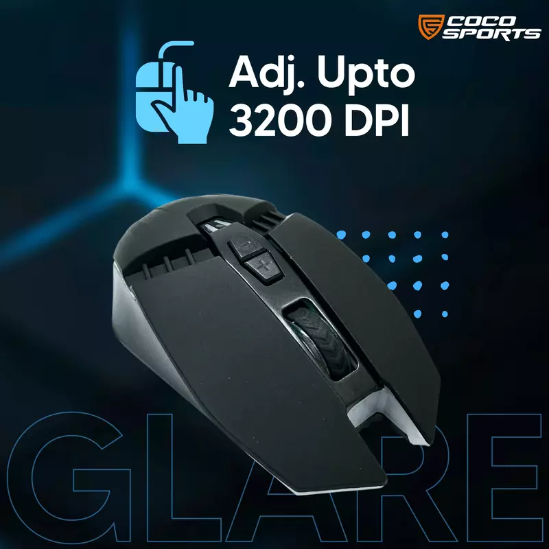 COCONUT GAMING WIRLESS MOUSE WM34 (GLARE)