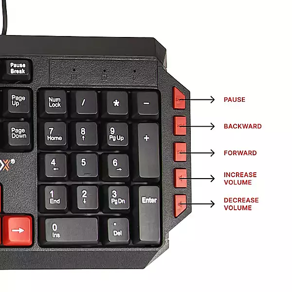 POWERX USB KEYBOARD REDROCK 700