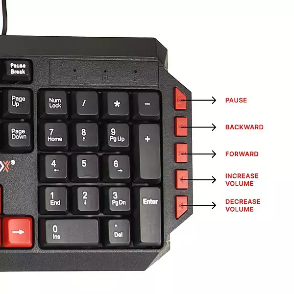 POWERX USB KEYBOARD REDROCK 700