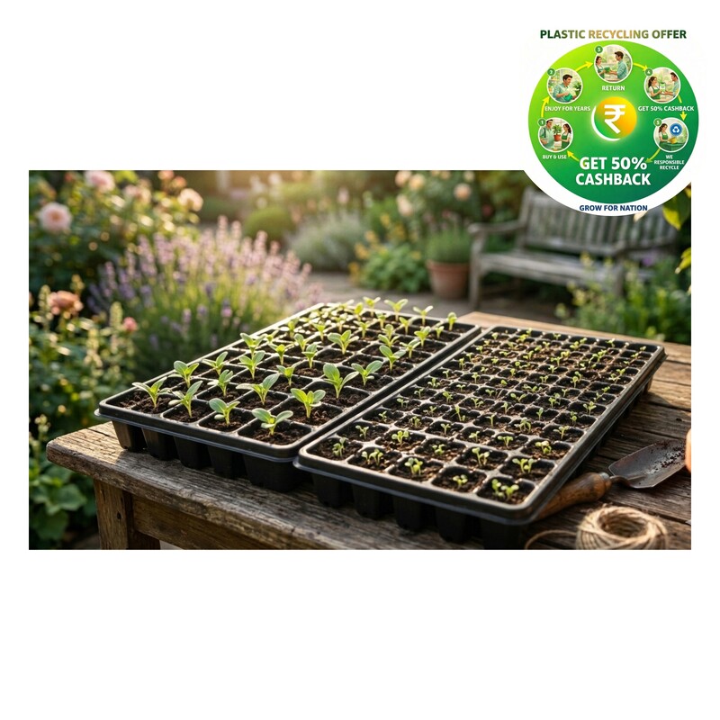 Seedling Tray | 50 / 98 Cavity Plastic Seed Starter Tray| Seedling Tray