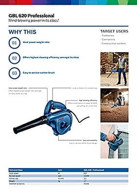 Bosch GBL 620-Watt Air Blower (Blue) Bosch GBL 620-Watt Air Blower (Blue)