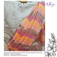PURE LINEN SAREE YBRSLIN23609