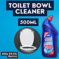 Miracle Extra Power 10x Max Toilet Bowl Cleaner, Disinfectant Liquid, 1000ml | PACK OF 2