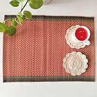 Madur Red Honey Comb Table Mats
