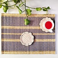 Madur Blue & Natural Table Mats