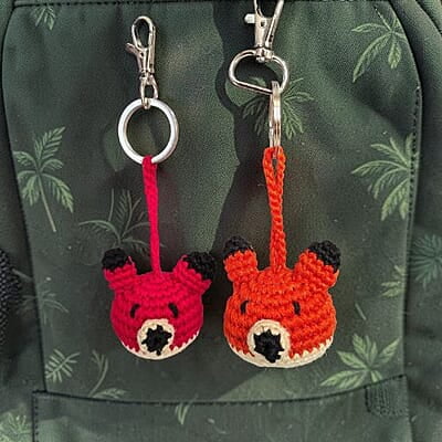 Crochet Fox Key Chain