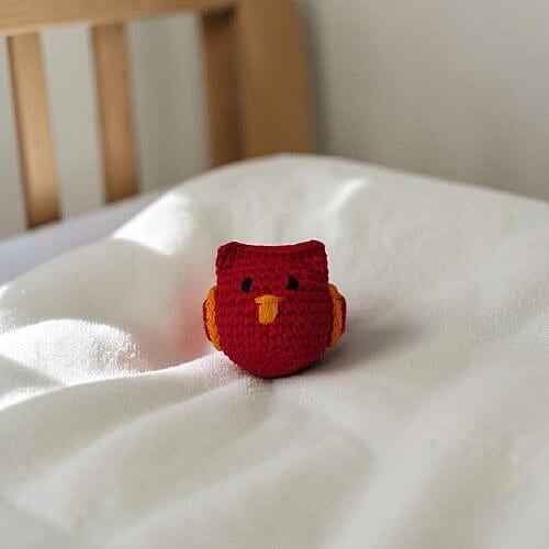 Crochet Owl Small Rattle