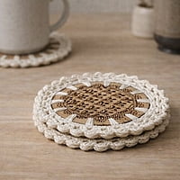 Mehndi Coaster White